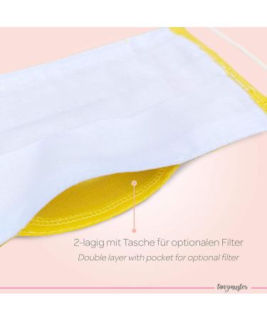 Dance Pattern Children's Face Mask - Washable 100% Cotton Nose Hanger Filter Bag Oeko-Tex Standard 100 - International Shipping Available - Buy Online on GoSupps.com