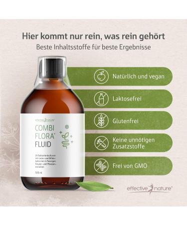 Combi Flora Fluid - 500ml Liquid Probiotics & Herbal Mix | 100% Natural Ingredients | Effective Nature - International Shipping Available - Buy Online on GoSupps.com
