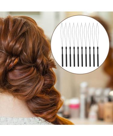 5pcs Hair Extension Loop Needle Threader Pulling Hook Tool and Bead Device Tool Hair Extension Loop Needle Tool for Micro Links Hair Feather Extensions Kit Hair Styling Tools Accessory(Black) - Buy Online on GoSupps.com