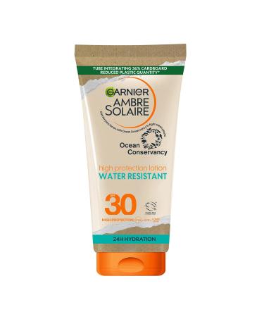 Garnier Ambre Solaire SPF 30 Water Resistant High Protection Sun Cream Lotion High Sun Protection Factor 30 Non Sticky Sunscreen UVA & UVB Protection Approved by Cruelty Free International 175ml - Buy Online on GoSupps.com