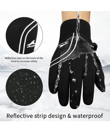 Achiou Winter Gloves for Men Women  Touch Screen Running Gloves  Waterproof Driving Glove for Texting Cold Weather Windproof Black Small - Buy Online on GoSupps.com