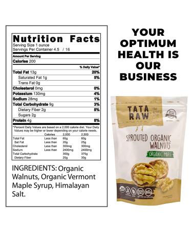 Organic Sprouted Maple Walnuts - 1 lb | TATA RAW - Buy Online on GoSupps.com