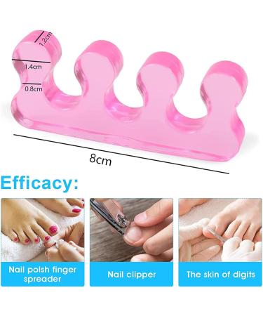 Gel Toe Separator Set for Men and Women - Pain Relief for Overlapping Toes, Bunions, Hammer Toe - Toe Spacers for Pedicure and Manicure - Buy Online on GoSupps.com