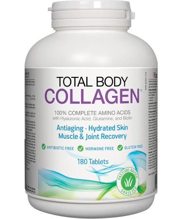 Total Body Collagen | Anti-Aging Hydrated Skin & Muscle & Joint Recovery | Effective for Nails & Skin Health | Reduces Eye Wrinkles & Increases Skin Elasticity - 180 Tablets 180 count (Pack of 1) - Buy Online on GoSupps.com