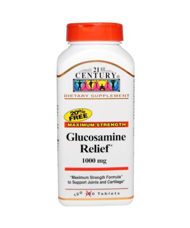 21st Century Glucosamine Relief 1000 mg - 120 Coated Tablets Pack of 5