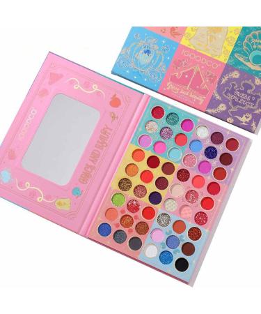 Shimmer Eyeshadow Palette 54 Colors Large Rainbow Eye Shadow - Waterproof High Pigmented Blendable Colorful Eyeshadow Palette for Holiday Cosmetics - Buy Online on GoSupps.com