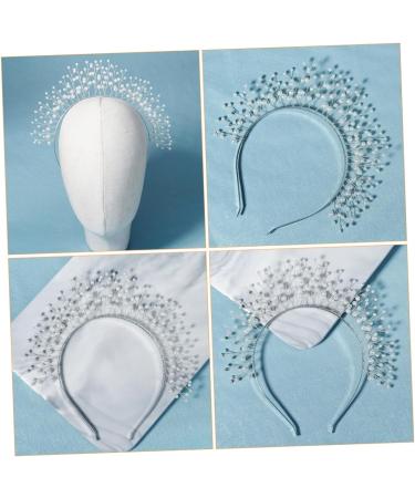 VINTORKY 1pc Pearl Headband Bling Head Bopper Victorian Pearl Accessories for Women Pearl Bopper Headband Rhinestone Barrettes for Women Bridal Tiara Birthday Decorate Bride Wedding Alloy - Buy Online on GoSupps.com