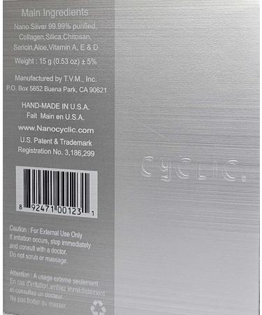 Cyclic Nano Silver Cleansing Bar 15g - Antimicrobial Skin Care for All Skin Types | International Shipping Available - Buy Online on GoSupps.com