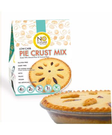 No Sugar Aloud Pie Crust Low Carb Mix, Gluten-Free & Plant-Based Keto Baking Mix, High Protein, High Fiber, Natural, No Artificial Flavors, Dairy-Free & Paleo-Friendly, No Added Sugar, 11.6oz - No Sugar Aloud