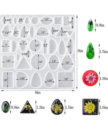Resin Jewelry Molds for DIY Gem Cabochon Pendant, Earring & Necklace Making - Buy Online on GoSupps.com