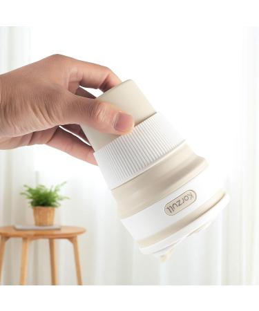 Korzull Collapsible Coffee Mug | Baby Powder Color | 12oz | Leak Proof & Odor Free | Silicone | BPA Free - Buy Online on GoSupps.com
