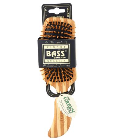 Bass Brushes | The Green Brush | Bamboo Pin + Bamboo Handle Hair Brush | Semi"S"