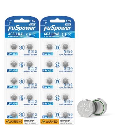 LR41 AG3 392 384 192 Battery 1.5V Button Coin Cell Batteries (20 Count (Pack of 1))