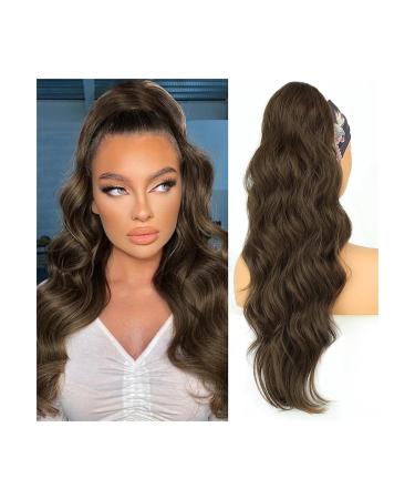 Ponytail Extension Long Wavy Ponytail Hair Extensions 26 Inch Synthetic Drawstring Ponytail Clip in Wave Ponytail Hairpiece for Black Women Ponytail Hairpiece for Women (Color : 8 Size : 26inches 26inches 8