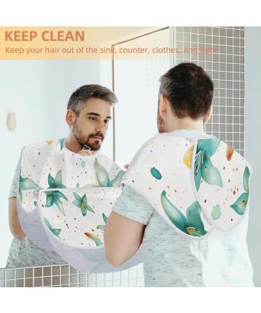 Tropical Flower Beard Bib Apron - Premium Beard Hair Catcher for Men | Perfect Father's Day & Christmas Gift for Dad & Husband - Buy Online on GoSupps.com