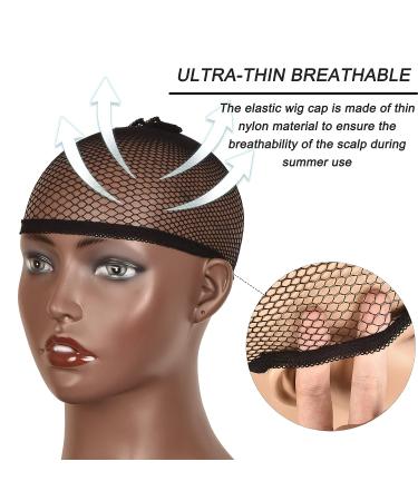 Smilco 10-Piece Mesh Wig Cap Net for Women - Black Fishnet Hair Net - Buy Online on GoSupps.com