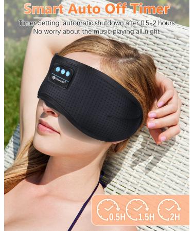 Bluetooth 5.2 Sleep Headphones with White Noise & 3D Breathable Eye Mask - Timer & Wireless, Perfect for Side Sleepers, Travel, Meditation - Cool Gadgets for Men and Women - Buy Online on GoSupps.com