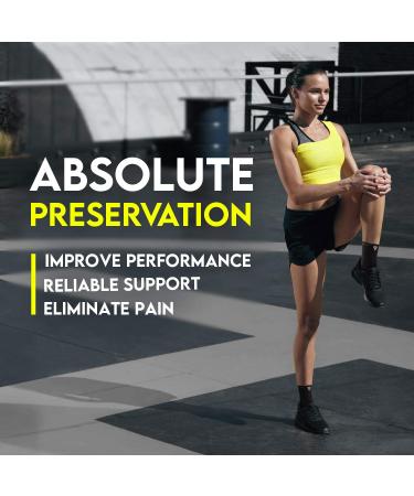 LANGOVTM Ankle Brace Support for Men & Women (Pair) - Compression Sleeve Socks for Achilles Tendonitis & Injury Recovery - Gray, Large - Buy Online on GoSupps.com