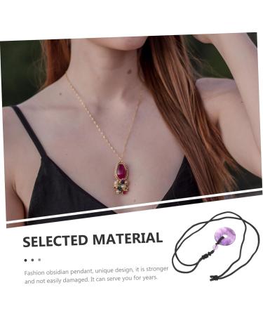 Buy Magiclulu 4-Piece Amethyst Stone Necklace Set - Portable Safety Buckle & Festival Accessories - International Shipping Available - Buy Online on GoSupps.com