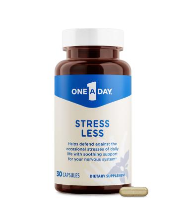 One A Day Stress Supplement  Occasional Stress Relief Supplement Formulated with Ashwagandha Passionflower and Valerian Extracts for Nervous System Support and Occasional Stress Relief 30 Capsules