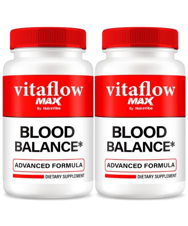 (2 Pack) Vitaflow Max Blood Balance Support Official Vita Flow Joint Support Premium Blend for Blood Pressure & Overall Health Supplement VitaFlow Max Blood Pressure (120 Capsules)