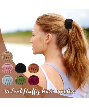 7 PCS Bird Nest Hair Clips & Ponytail Holders for Women | Velvet Expandable Bun Claw | Valentine's Day Gift - Buy Online on GoSupps.com