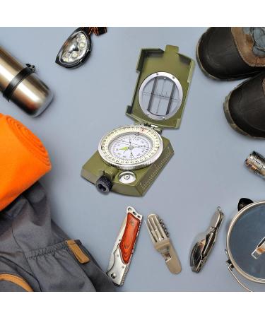 Lensatic Military Compass for Hiking - Tritium Compass Military Grade Style Camping Backpacking | Tactical Army Compass Survival Navigation | TurnOnSport Waterproof Sighting Compass with Pouch Green - Buy Online on GoSupps.com