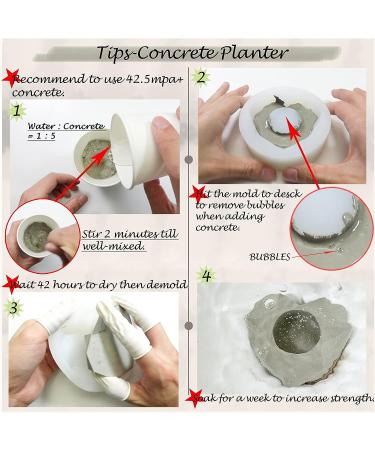 Funshowcase Silicone Mold Set for Octagon & Round Flower Pots - 6 Count | Ideal for Epoxy Resin, Concrete, Clay | Succulent Planter, Ashtray, Candle, Soap, Pen Holder - Includes 2 Octagon & 2 Round Bowl Molds - Buy Online on GoSupps.com