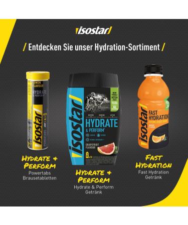 Isostar Hydrate & Perform Powertabs - Lemon Flavour Effervescent Tablets for Isotonic Drinks - 10 Tablets - Boost Hydration & Performance - Buy Online on GoSupps.com