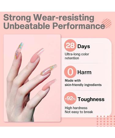 Poly Nail Gel Kit With Lamp UV 3 Color Nail Builder Gel Full Set With Chrome Nail Powder Poly Nail Extension Gel For Beginner False Nail Crystal Gels Enhancement For Women Gift (ClearWhitePink) - Buy Online on GoSupps.com