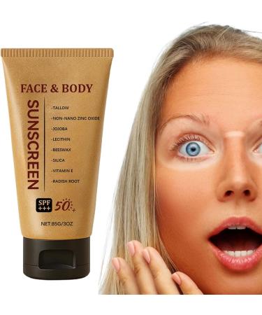  G n rique Natural Sunscreen 85g Organic Face Cream Tallow Moisturizer Moisture Lock and UV Protection Formula Hydrating Skin Care Daily Use Lotion Sun Protection for Face & Body - Buy Online on GoSupps.com