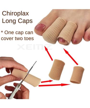 2 Pcs Gel Toe Caps - Pain Relief Protectors for Corns, Calluses, and Hammer Toes - Moisturizing Fabric Cushion Separators - S Size - Buy Online on GoSupps.com