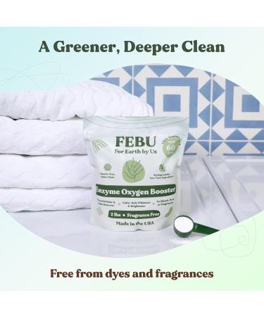 FEBU Enzyme Oxygen Laundry Booster 2lbs | Fragrance-Free Natural Stain Remover | Plant-Based Powder Detergent Booster | Safe for Clothes & Environment | Made in USA - Buy Online on GoSupps.com