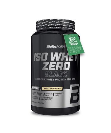 BioTechUSA Iso Whey Zero Black | Premium Protein with Creatine Zinc Vitamin B3 & Amino Acids | 90% Protein | Sugar Free Lactose Free Gluten Free 908g Vanilla
