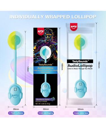 AMOS Tasty sounds Audio Lollipop Sugar Free - Blueberry - Pack of 1 - Buy Online on GoSupps.com