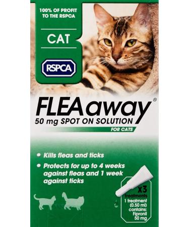 RSPCA FleaAway Spot On Solution for Cats 50 mg - Buy Online on GoSupps.com