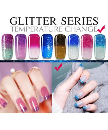 Colour Changing Gel Nail Polish UV Led Gel Nail Polish Thermal Temperature Glossy Color Changing Long Lasting Shellac Nail Polish Manicure Gel Polish For Nail Art Fashions Beauty Gifts(AD 012) - Buy Online on GoSupps.com