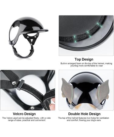 Dog Helmet And Goggles Set Pet Helmet And Goggles For Dogs Dog Sunglasses Adjustable Dog Hats Head Guard For Small Medium And Large Dogs S//L S code sports helmet +02 black - Buy Online on GoSupps.com