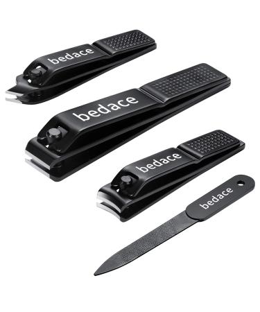 Nail Clippers Set,Stocking Stuffers Toe Nail/Toenail Clippers and Fingernail Clippers for Men/Women/Kids,4 pic Nail Cutter Set Include Nail File