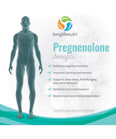 LongLifeNutri Pregnenolone 100 mg + Vitamin K2 (MK-7) 100 mcg Bundle 300 Capsules Multi-Month Supply (Vegetarian) Non-GMO Made in USA - Buy Online on GoSupps.com