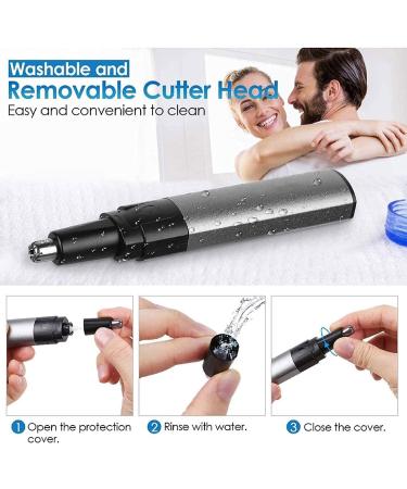 Professional Painless Ear & Nose Hair Trimmer - Dual-Edge Stainless Steel Blades for Men & Women | Electric Facial Hair Remover & Clipper - Buy Online on GoSupps.com