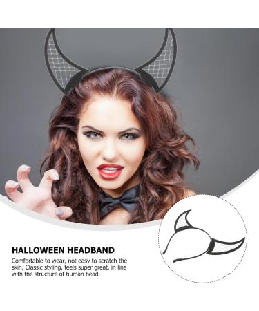 Lurrose Mesh Devil Headband Devil Headband Halloween Devil Horns Black Devil Horns Devil Costume Accessories for Halloween Party Cosplay Photo Prop - Buy Online on GoSupps.com