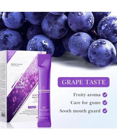 Purple Teeth Whitening Mouthwash - Effective Rinse & Color Corrector Packets for Brightening Smile (2 Box) - Buy Online on GoSupps.com