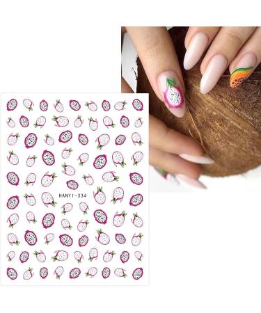JMEOWIO 12 Sheets Fruit Nail Art Stickers Decals Self-Adhesive Strawberry Watermelon Lemon Nail Supplies Nail Art Design Decoration Accessories - Buy Online on GoSupps.com