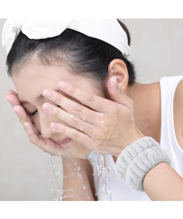Zerodeko Lot de 2 Bracelets de Spa en Flanelle Absorbants pour Se Laver le Visage Poignet lastique Gris Accessoires Pratiques pour Soins Peau et Yoga - Buy Online on GoSupps.com