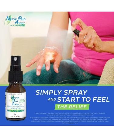 Nerve Pain Away Homeopathic Topical Spray - Temporary Relief for Hands & Feet - Buy Online on GoSupps.com