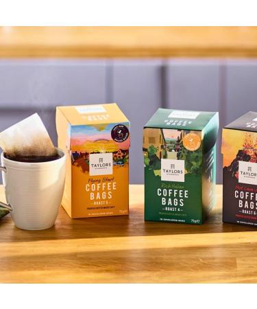 Taylors of Harrogate Coffee Bags 2 X 10 Rich Italian Coffee Bags 2 X 10 Hot Lava Java Coffee Bags and 2 X 10 Flying Start Coffee Bags (Total 6 Packs 60 bags) - Buy Online on GoSupps.com