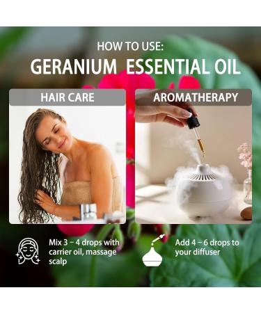 Lilac Essential Oil 4 Fl Oz and Geranium Essential Oil 4 Fl Oz - Lilac & Geranium Oil for Diffuser Aromatherapy Home Fragrance Skin & Hair Care DIY Candle & Soap Making Yoga - Buy Online on GoSupps.com