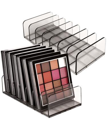 Makeup Palette Organizer(2 Pack) Acrylic Eyeshadow Palette Pallet 8 Sectons BPA-Free Divided Make Up Blush Contour Storage Holder Cosmetic Eye Shadow Display Stand Clear Rack Vanity Holder(Grey). Y002 - Buy Online on GoSupps.com