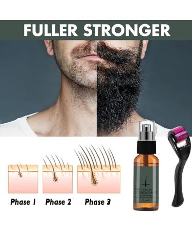 Dequate Men's Beard Growth Kit Men's Oil Fast Growth Dermaroller Beard Beard Roller Moisturizing & Stimulating Roller - Buy Online on GoSupps.com